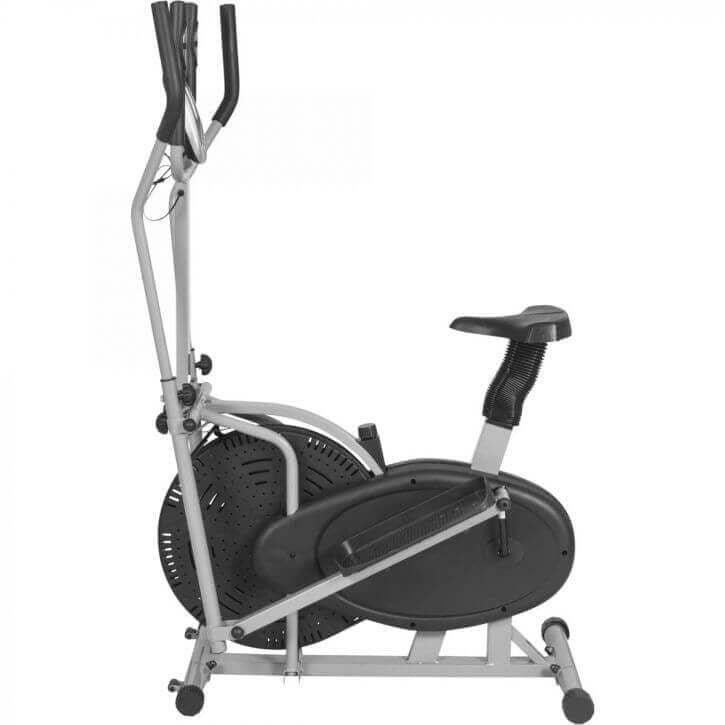 Crosstrainer ar sēdekli, rokturiem un treniņu datoru