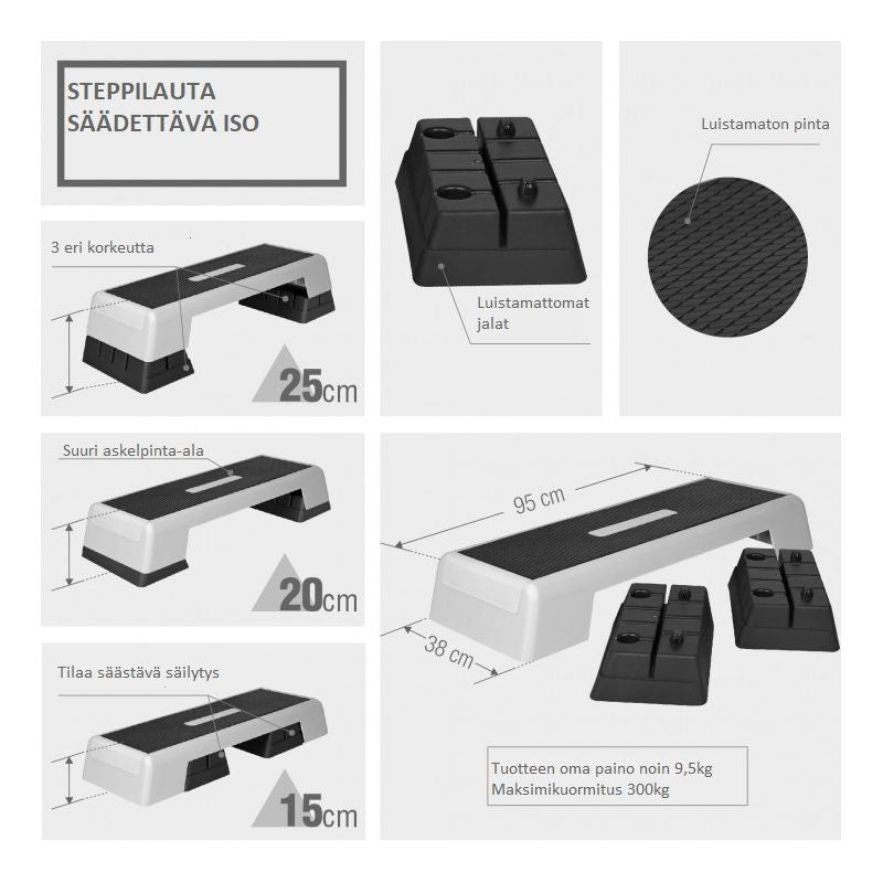 Regulējama augstuma stepa sols XL