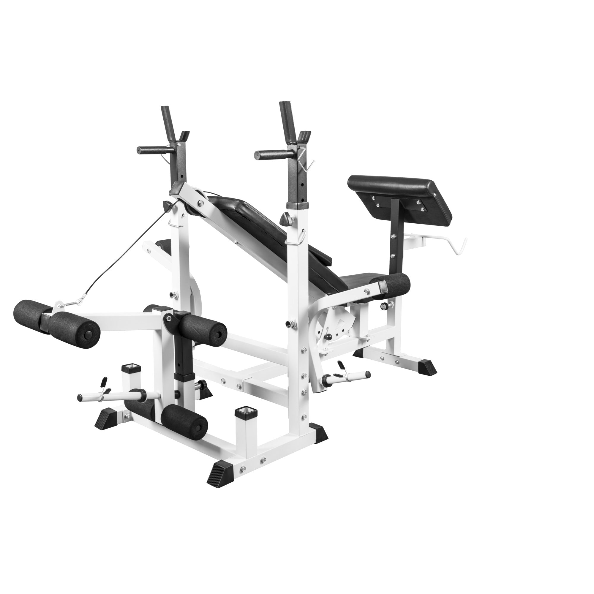 Regulējams daudzfunkcionāls sols max 280 kg, balts