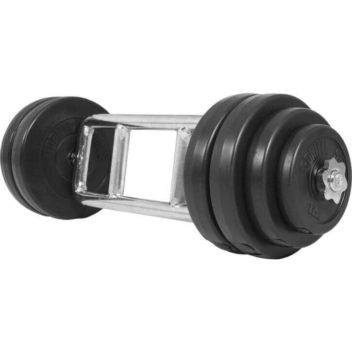 Tricepsa stieņa komplekts 35 kg ar vinila svariem