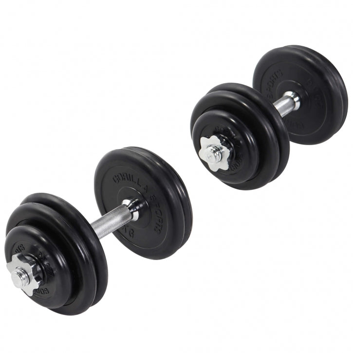 Ar gumiju pārklāts hanteļu komplekts 30 kg