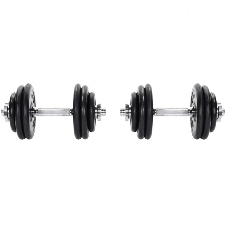 Ar gumiju pārklāts hanteļu komplekts 30 kg