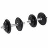 Ar gumiju pārklāts hanteļu komplekts 20 kg