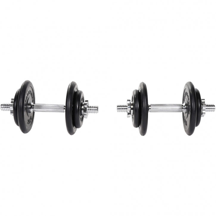 Ar gumiju pārklāts hanteļu komplekts 20 kg