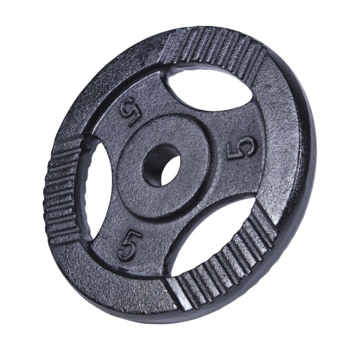 Čuguna svaru disks ar rokturiem 5 kg 30 mm