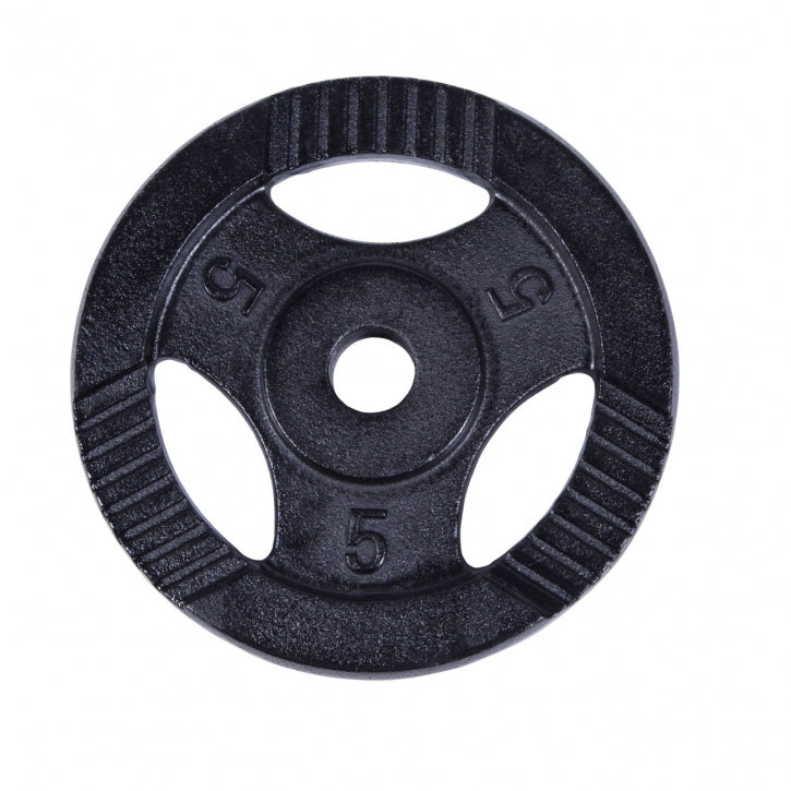 Čuguna svaru disks ar rokturiem 5 kg 30 mm
