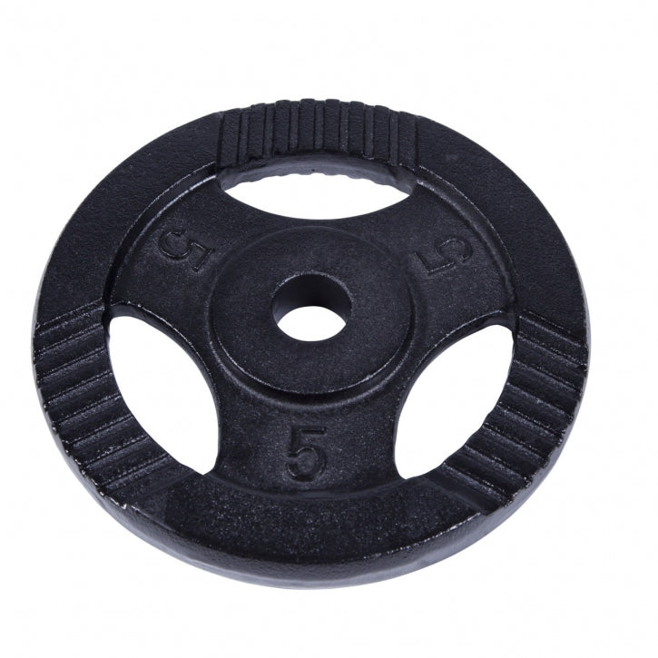 Čuguna svaru disks ar rokturiem 5 kg 30 mm