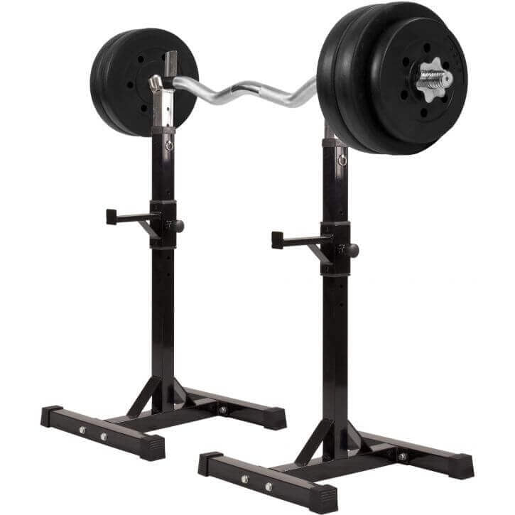 EZ svaru stieņa komplekts 35 kg un regulējams stieņu statīvs