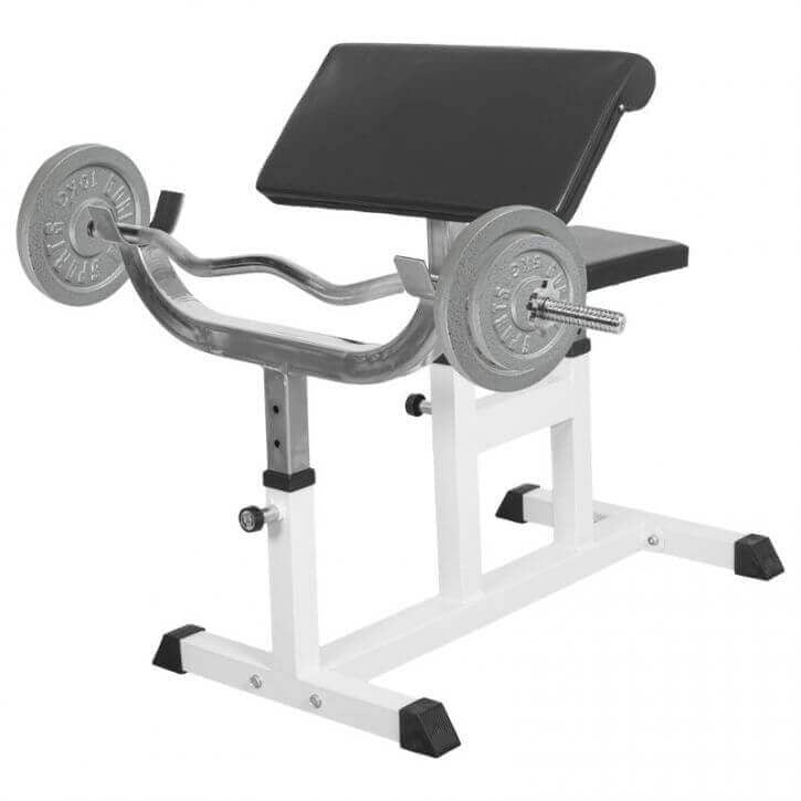 Scott bicepsa sols un EZ stieņa komplekts 30 kg