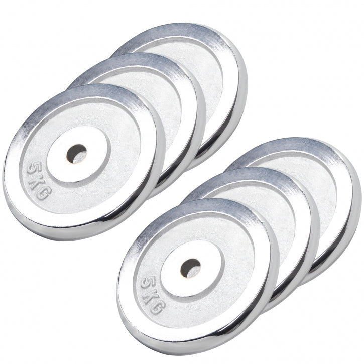Hromēti svaru diski 6 x 5 kg 30 mm
