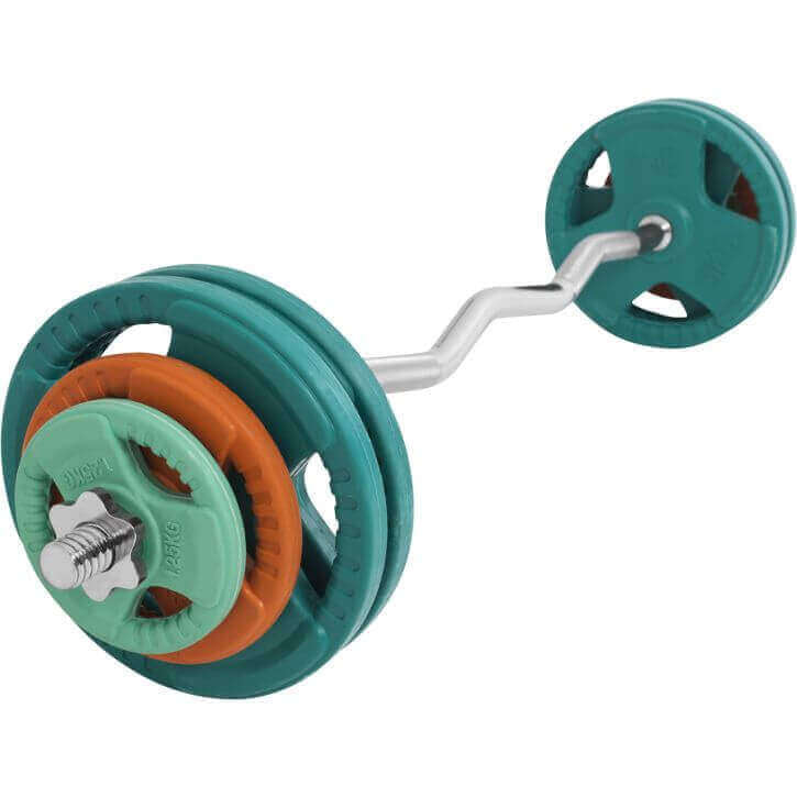 EZ svaru stieņa komplekts 35 kg ar vītņotajiem fiksatoriem