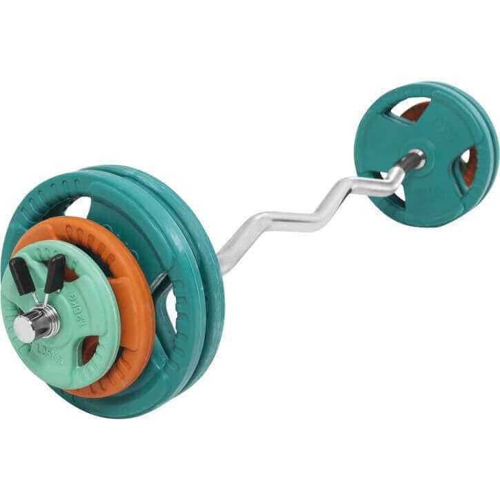 EZ svaru stieņa komplekts 35 kg ar atsperu fiksatoriem