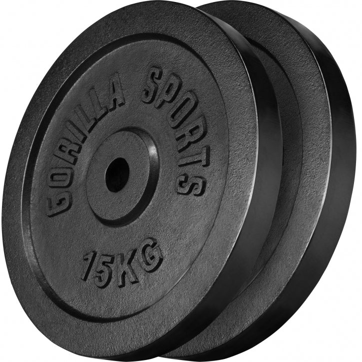 Čuguna svaru diski 2 x 15 kg 30 mm