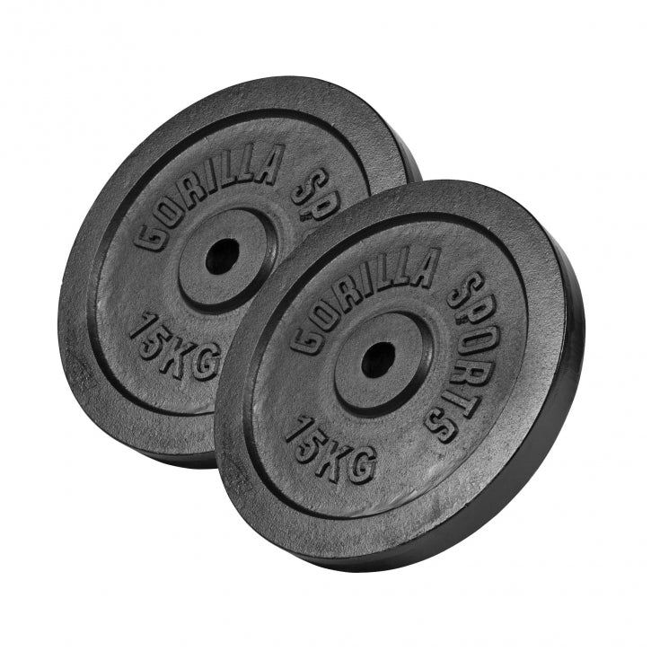 Čuguna svaru diski 2 x 15 kg 30 mm