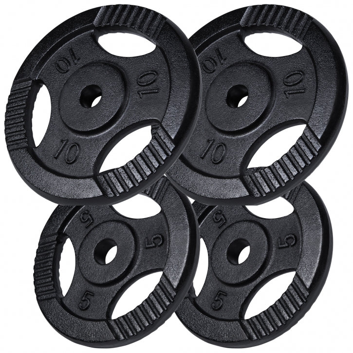 Čuguna Tri Grip svaru diski 30 kg 30 mm