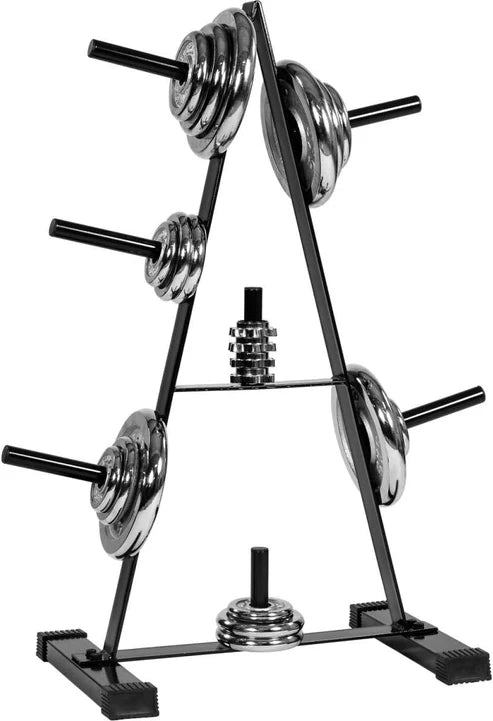 Svaru disku statīvs 30 mm svaru diskiem, 7 turētāji, melns