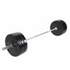 Bumper Plate stieņa komplekts 140 kg ar hromētu stieni