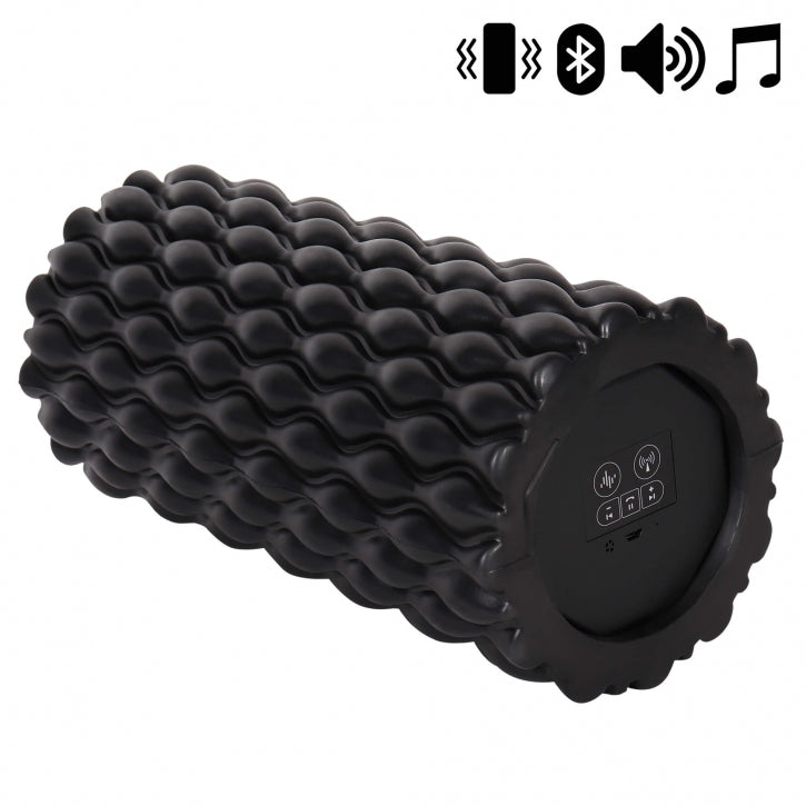 3-In-1 vibrējošs foam roller 30 x 10 cm, melns