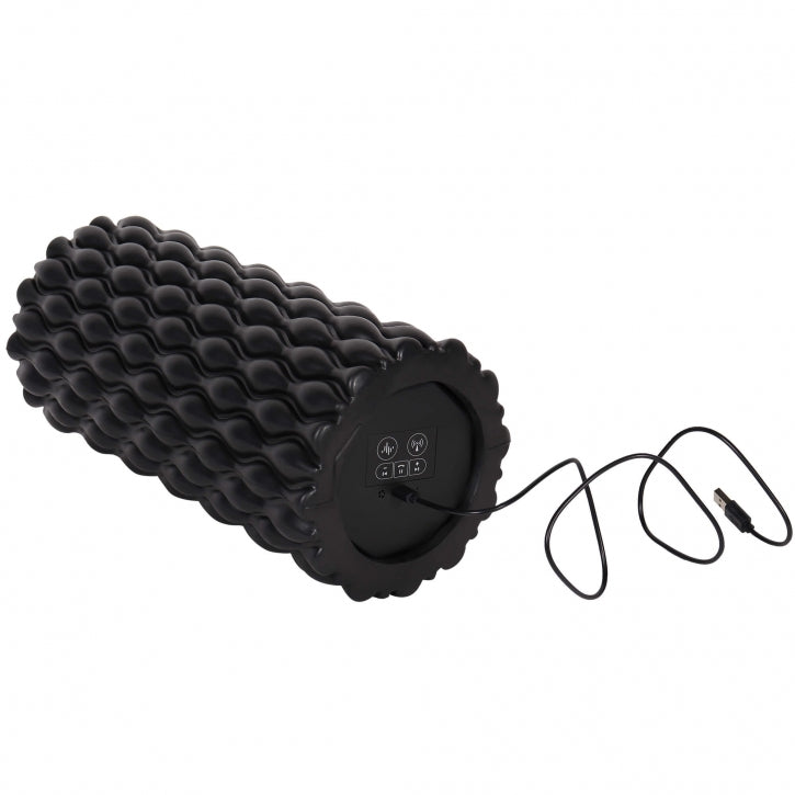 3-In-1 vibrējošs foam roller 30 x 10 cm, melns