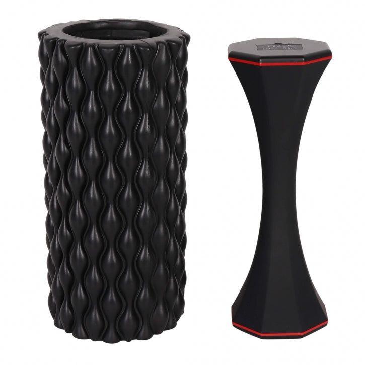 3-In-1 vibrējošs foam roller 30 x 10 cm, melns