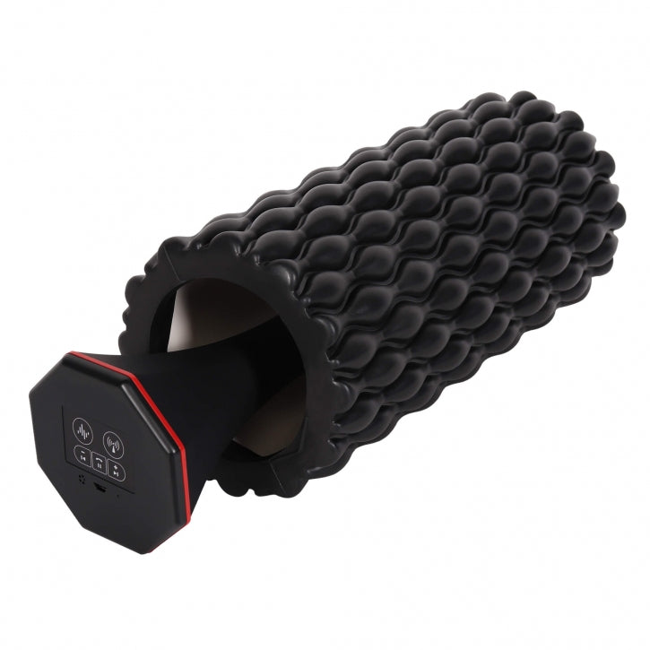 3-In-1 vibrējošs foam roller 30 x 10 cm, melns