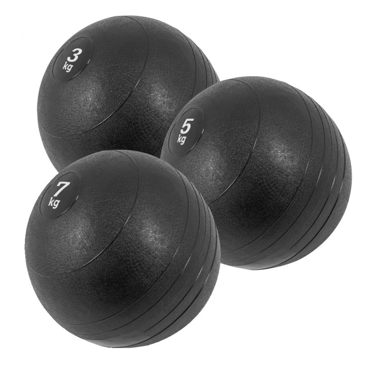 Slam Ball medicīnas bumbu komplekts 3 kg, 5 kg un 7 kg