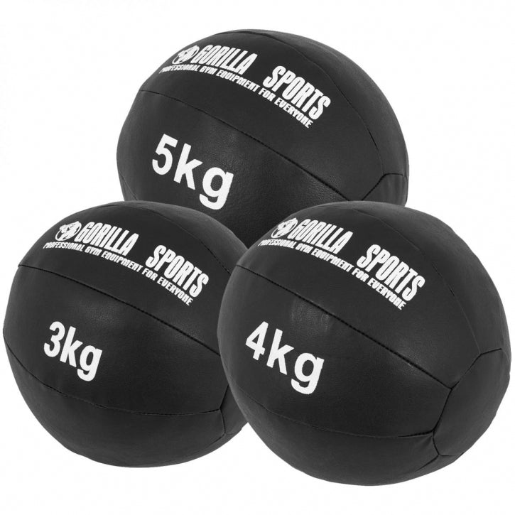 Wall Ball medicīnas bumbu komplekts 3 kg, 4 kg un 5 kg