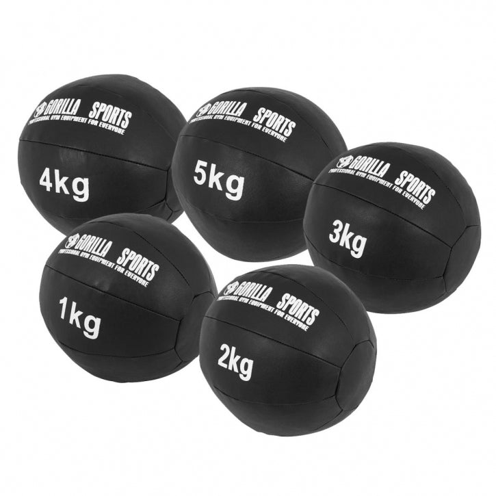 Wall Ball medicīnas bumbu komplekts 1-5 kg