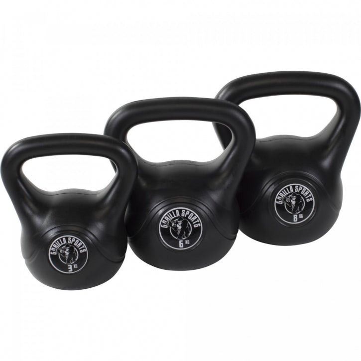 Kettlebell bumbu komplekts 3, 6 un 8 kg