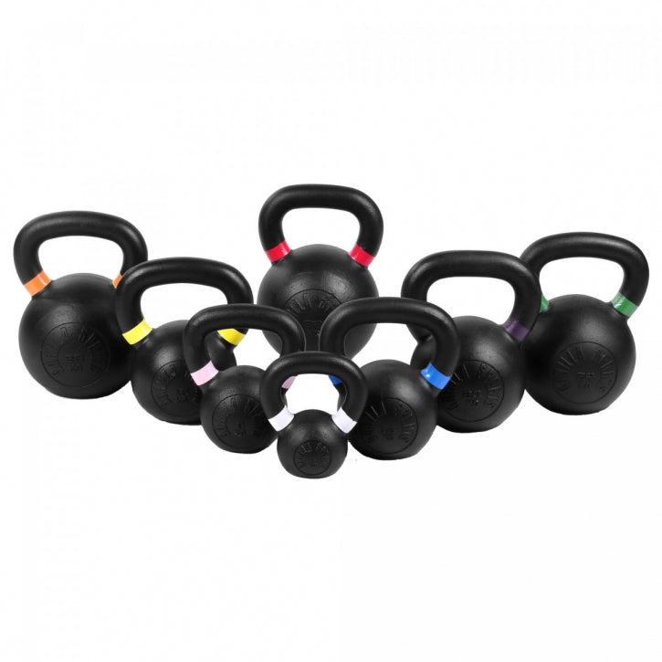 Čuguna kettlebell bumbu komplekts 4–32 kg