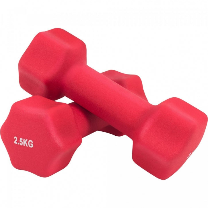 Aerobika Hex hanteles komplekts 1–10 kg ar neoprēna pārklājumu