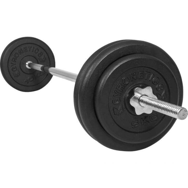 E sērijas stieņa komplekts 56,5 kg ar čuguna svariem