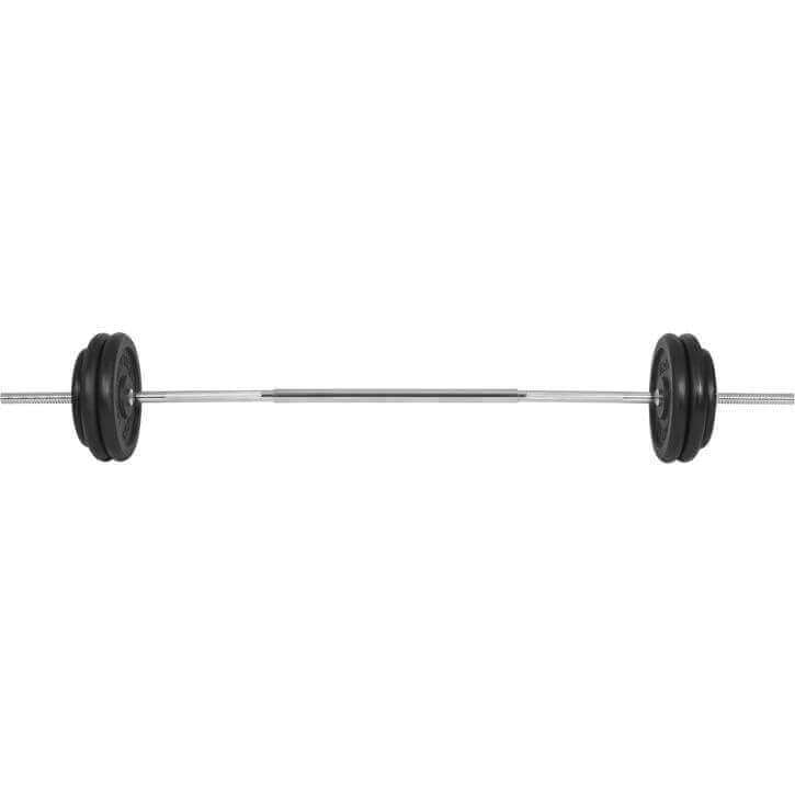 E sērijas stieņa komplekts 56,5 kg ar čuguna svariem