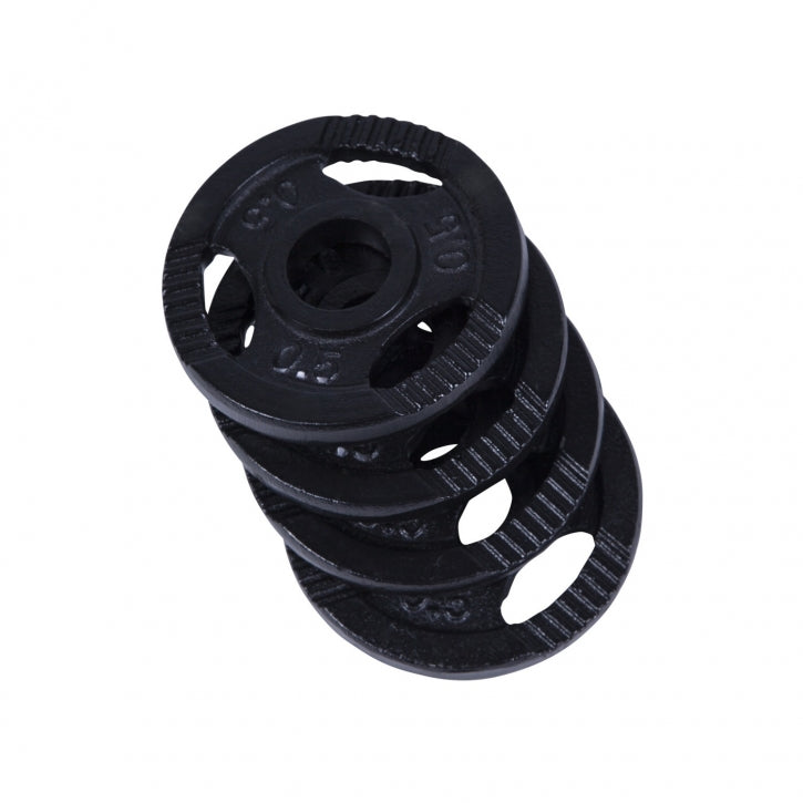 Svaru diski 4 x 0,5 kg ar satveršanas rokturiem, 30 mm