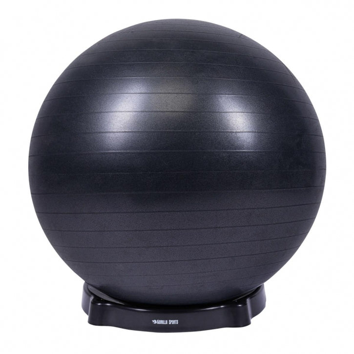 Vingrošanas bumbas turētājs 55–75 cm bumbām, melns