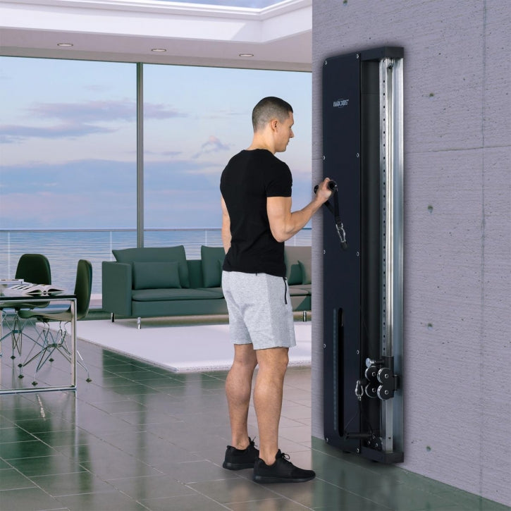 SmartGym H1 sienas troses trenažieris ar 60 kg svaru bloku