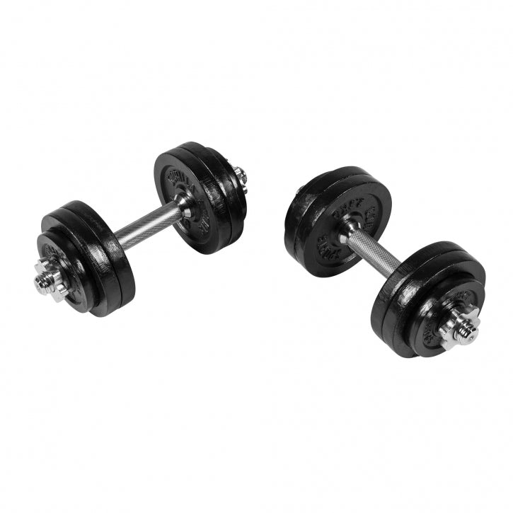 Regulējamas čuguna hanteles 30 kg, 2 gab.