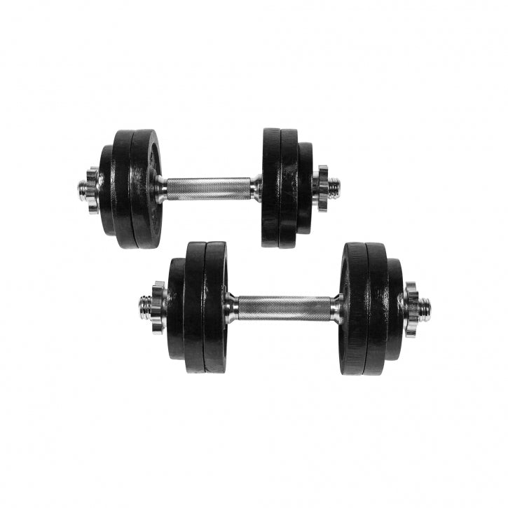 Regulējamas čuguna hanteles 30 kg, 2 gab.