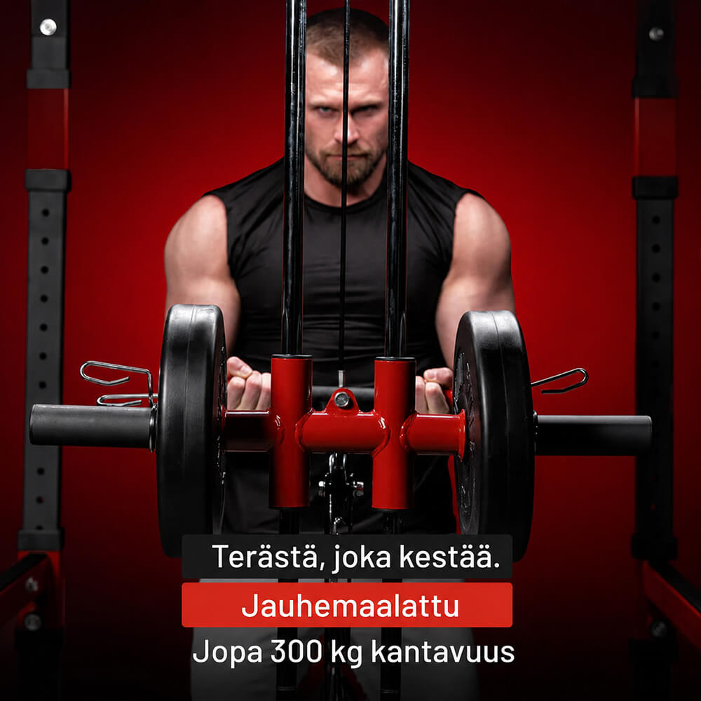 Power Rack pietupienu rāmis ar apakšējo un augšējo bloku