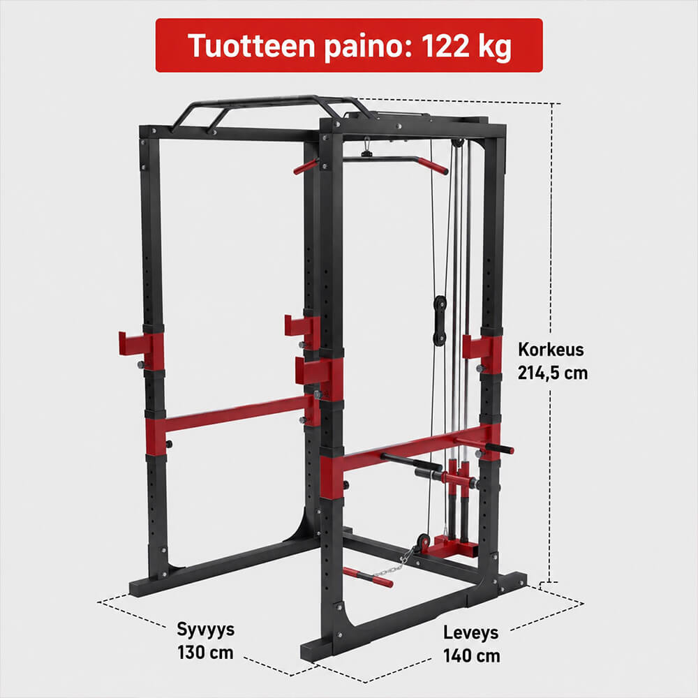 Power Rack pietupienu rāmis ar apakšējo un augšējo bloku