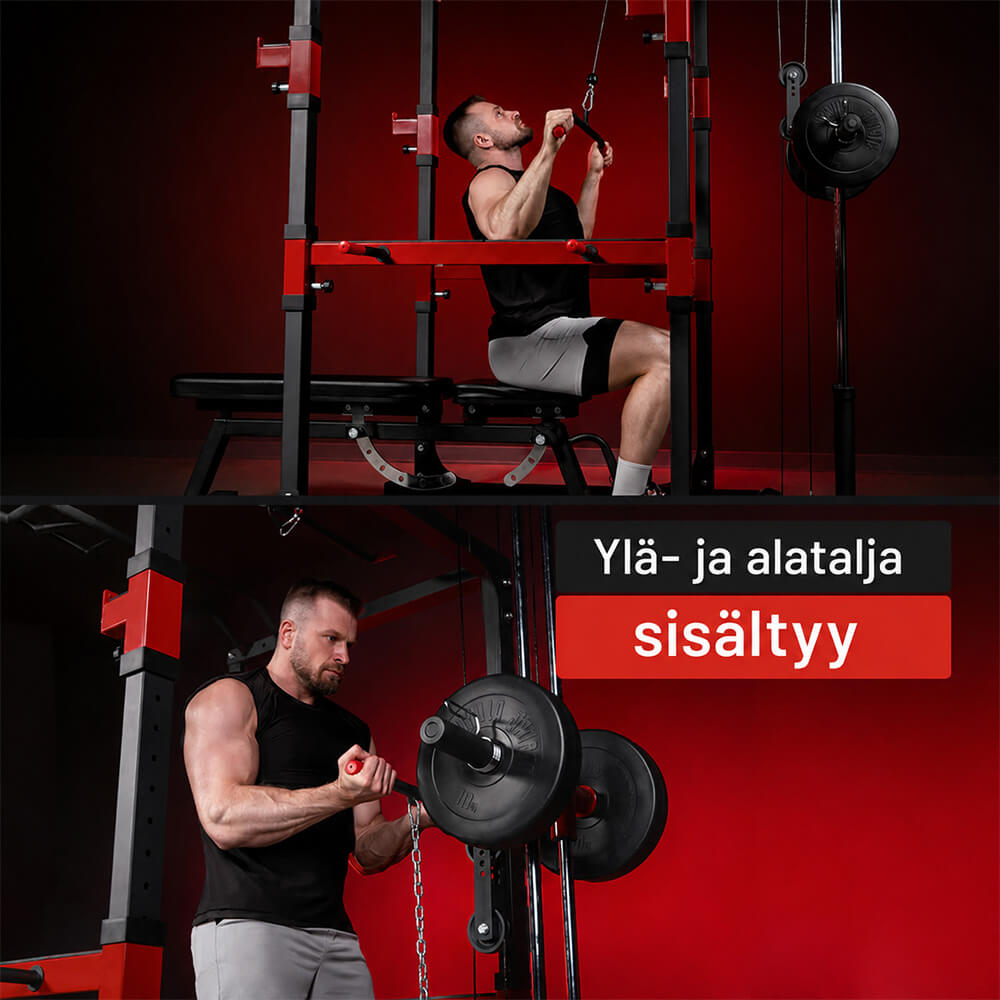 Power Rack pietupienu rāmis ar apakšējo un augšējo bloku