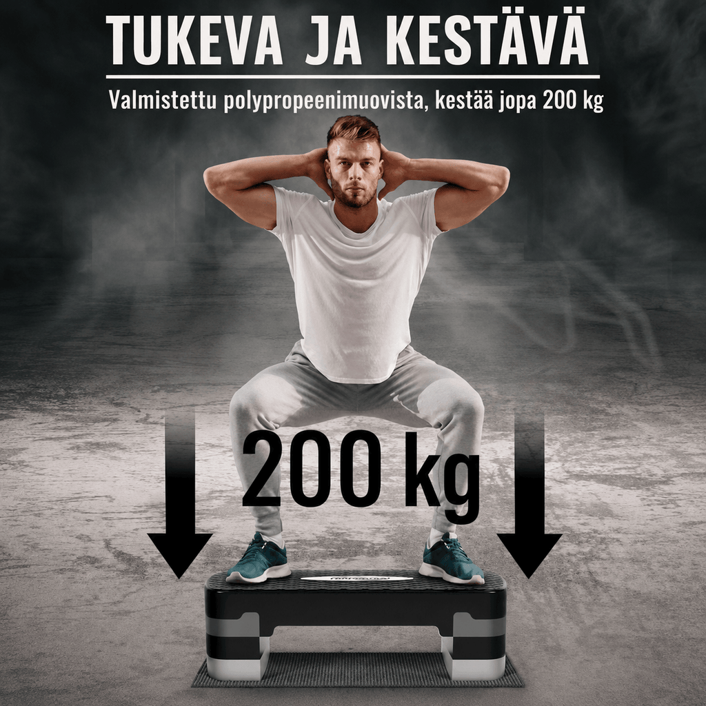 Regulējams aerobika stepa sols, 3 līmeņi