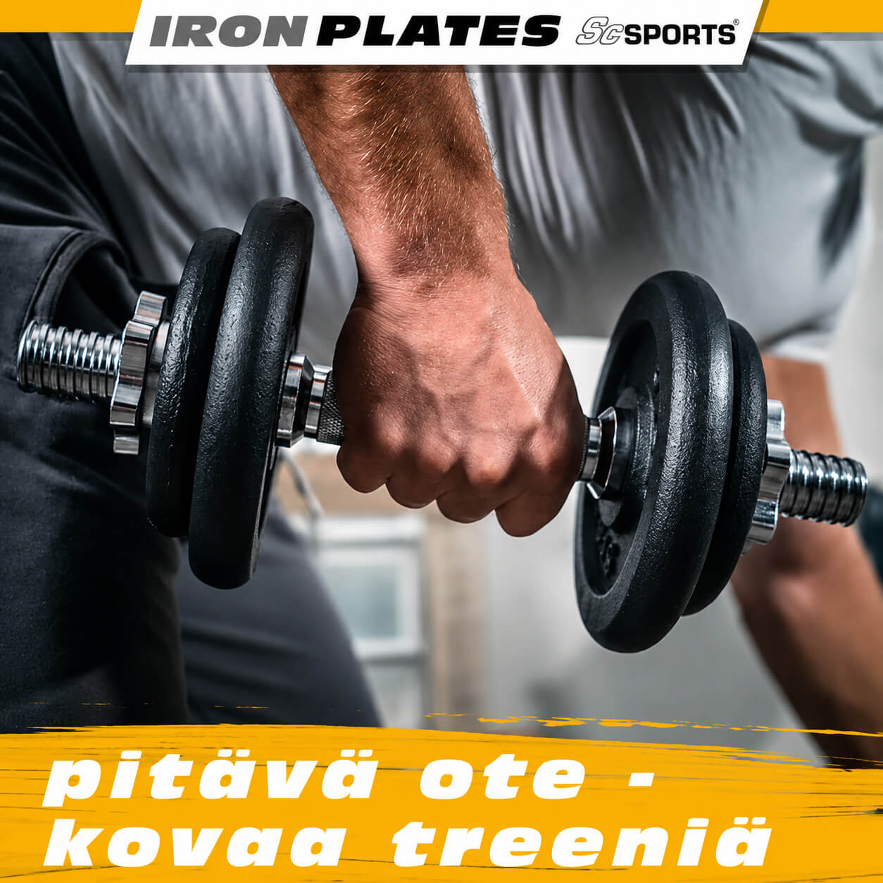 Čuguna hanteļu komplekts koferī 15–20 kg