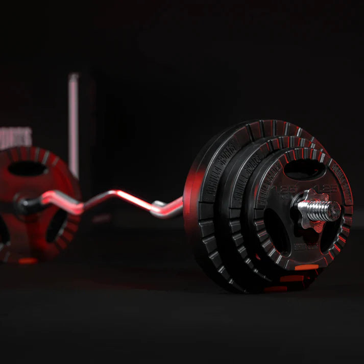 EZ bicepsa stienis 120 cm ar vītņotiem fiksatoriem, hroms