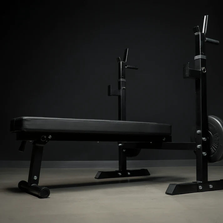 Salokāms svarcelšanas sols + 100 kg svaru stieņa komplekts