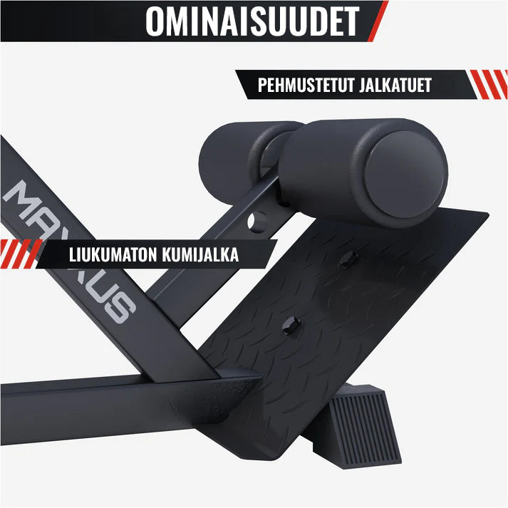 Regulējams muguras sols ar dip rokturiem 150kg