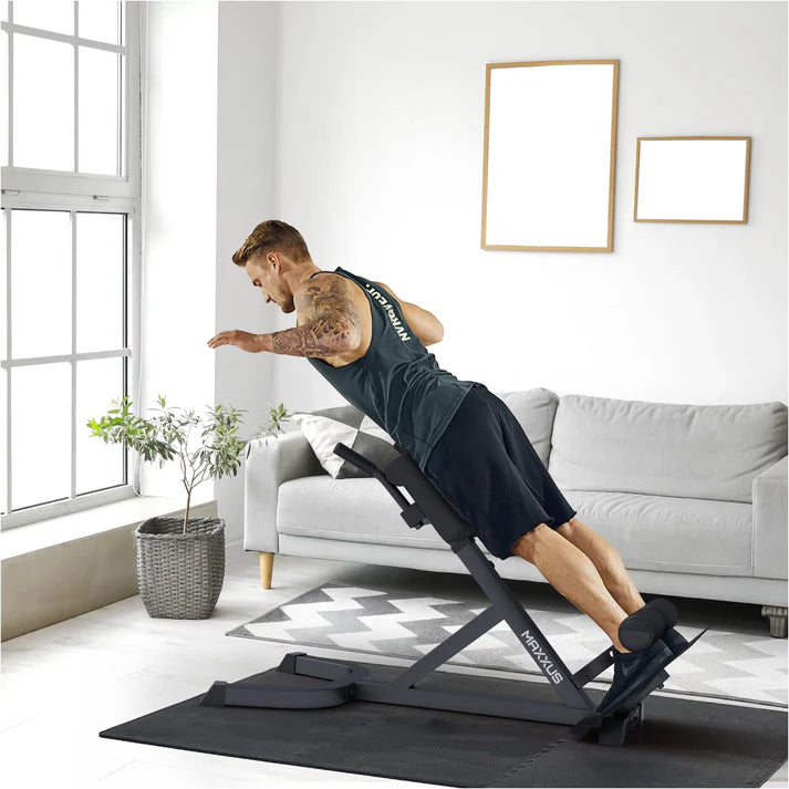 Regulējams muguras sols ar dip rokturiem 150kg