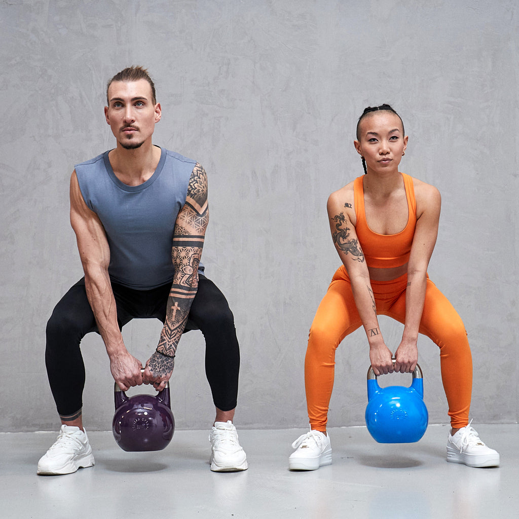 Sacensību kettlebell 12 kg, zils, lietais tērauds