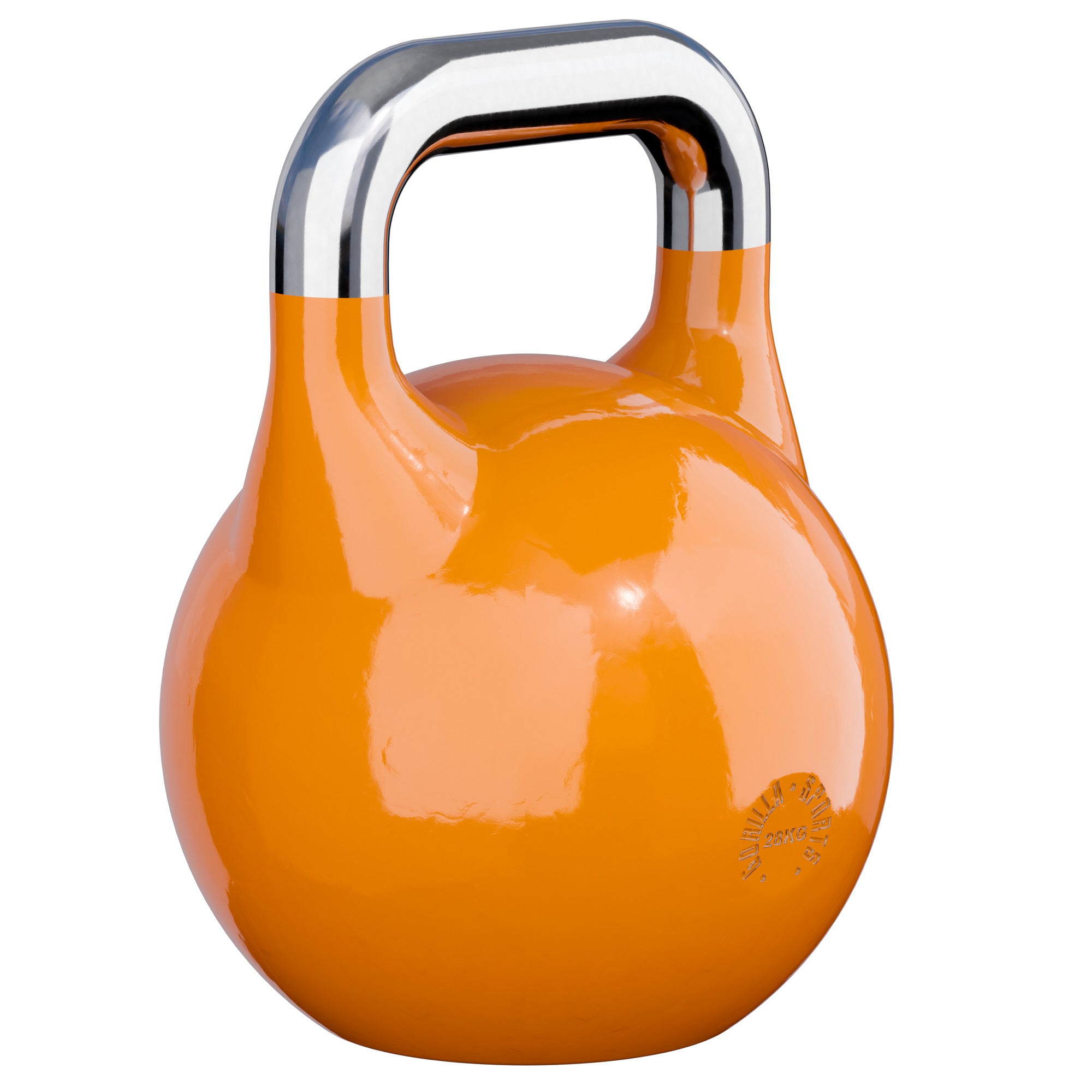 Sacensību kettlebell 28 kg, oranžs, lietais tērauds