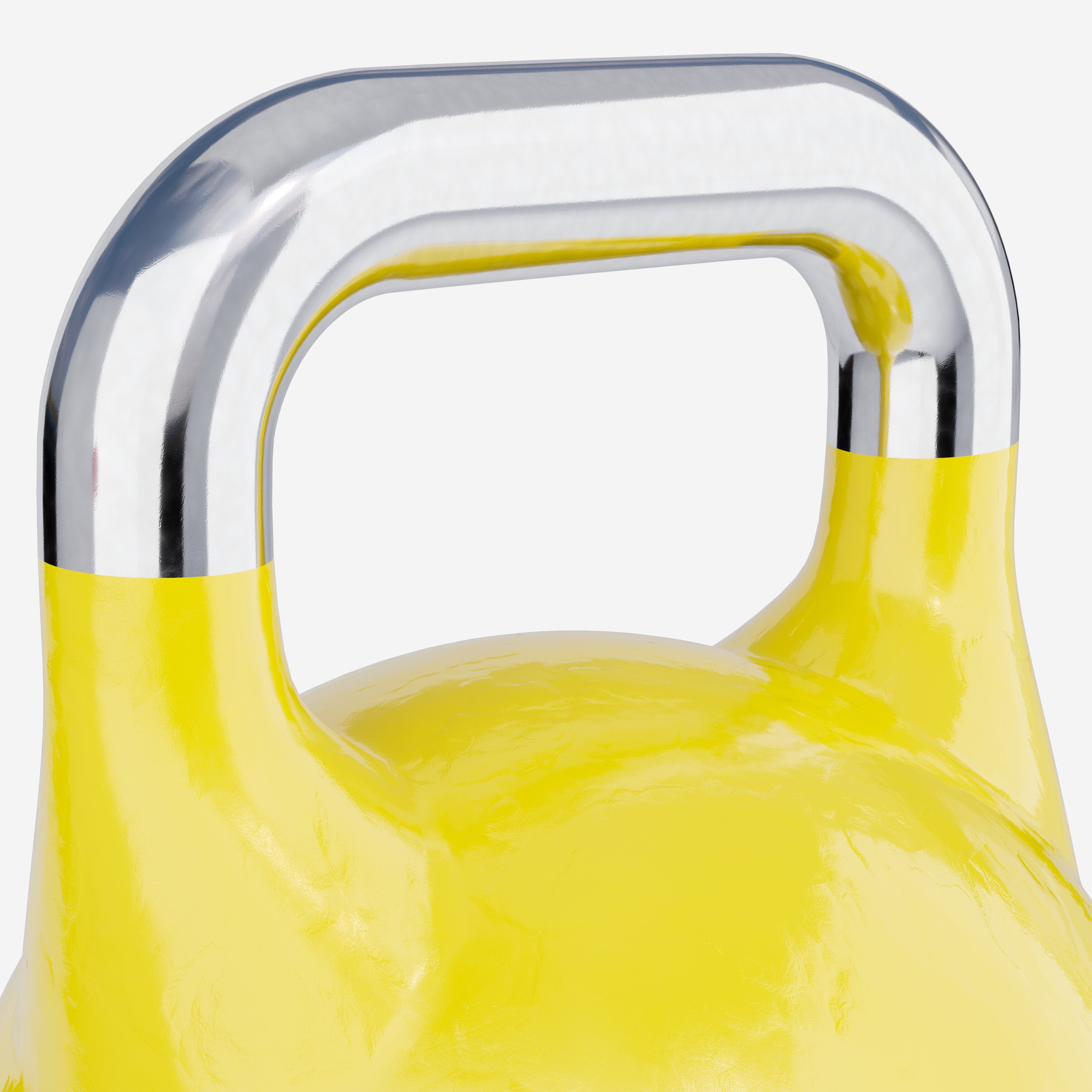 Sacensību kettlebell 16 kg, dzeltens, lietais tērauds